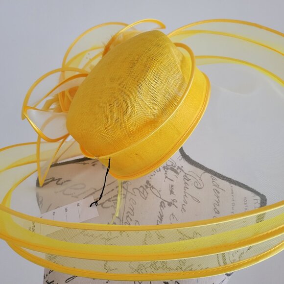 Paris Hand-Made Elegant Large Brim Ruffle Organza Hat main image 9